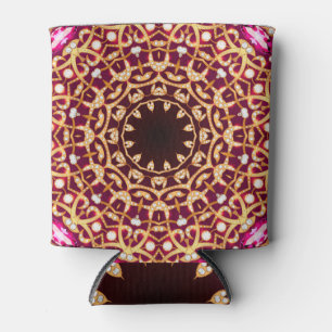 Rafraîchisseur Pour Canette Mandala broch, arrière - plan vintage géométrique.
