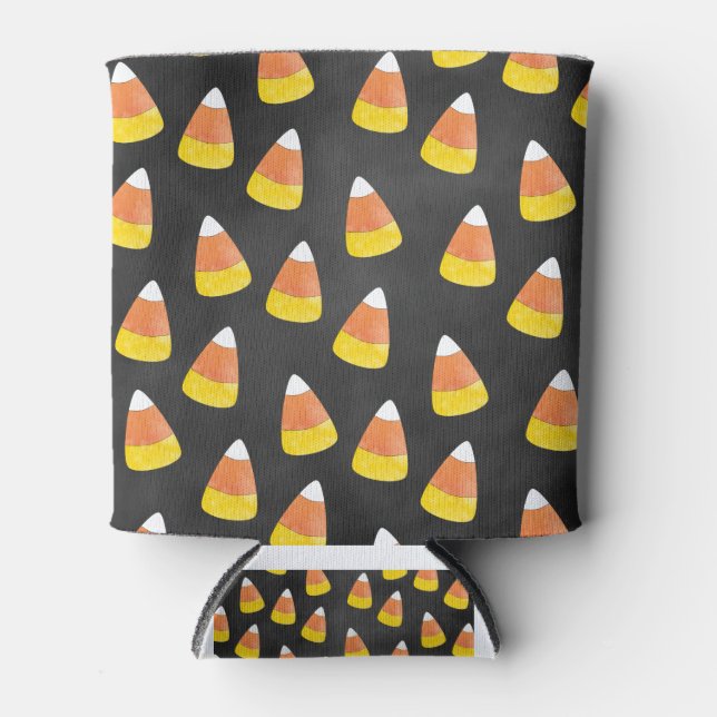 Rafraîchisseur Pour Canette mania de maïs bonbon en noir (Devant)