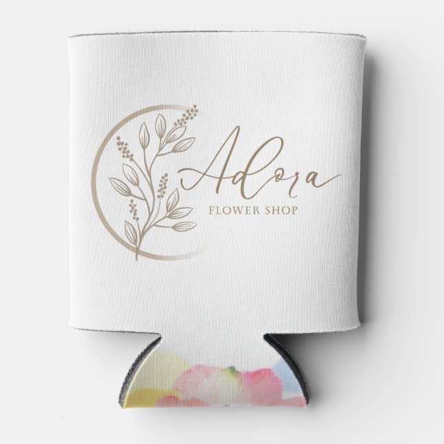 Rafraîchisseur Pour Canette marbre fleur blanche (Devant)