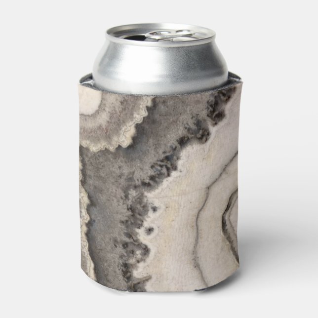 Rafraîchisseur Pour Canette Marbre gris granit noir blanc agate pierre précieu (Can devant)