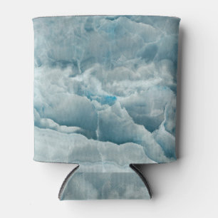 Rafraîchisseur Pour Canette Marbre onyx bleu, texture abstraite.