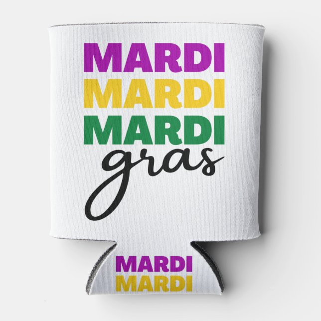 Rafraîchisseur Pour Canette Mardi Gras (Devant)
