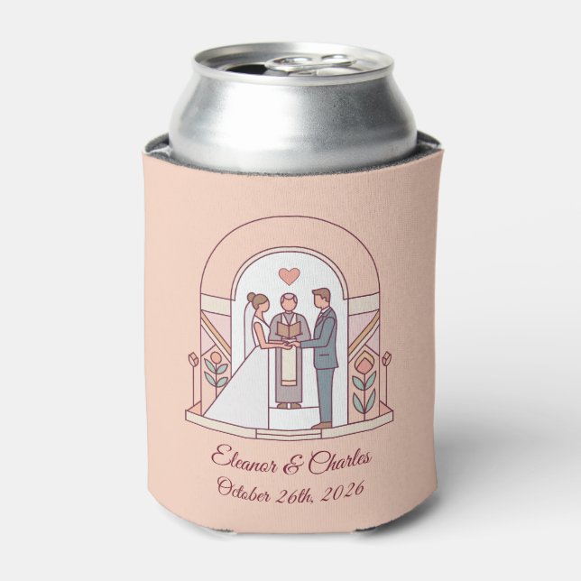 Rafraîchisseur Pour Canette Mariage Art Déco de Conte de Fées (Can devant)
