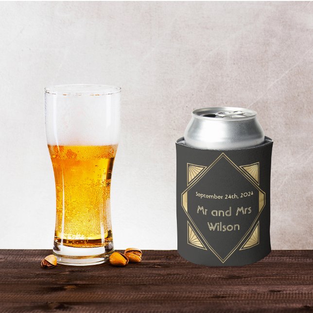 Rafraîchisseur Pour Canette Mariage Art Déco Glam Vintage (Créateur téléchargé)