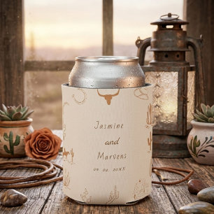 Rafraîchisseur Pour Canette Mariage bohème occidental Saddle up Cowboy Enterre
