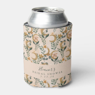 Rafraîchisseur Pour Canette Mariage Bohème Personnalisé Lune Botanique Rose