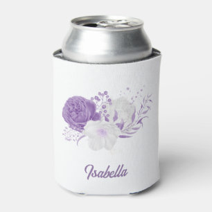 Rafraîchisseur Pour Canette Mariage botanique romantique violet et blanc