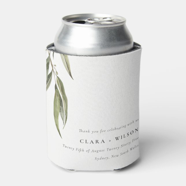 Rafraîchisseur Pour Canette Mariage botanique simple d'Eucalyptus (Can devant)