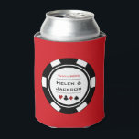 Rafraîchisseur Pour Canette Mariage Casino Poker Chip Black White Red Vegas<br><div class="desc">Éblouissez les invités mariages avec ces jetons de poker noir,  blanc et rouge personnalisables peuvent refroidir! Cela ferait aussi un grand plaisir de rapporter la faveur.</div>