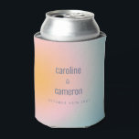 Rafraîchisseur Pour Canette Mariage céleste Pastel bleu rose pâle<br><div class="desc">Boho Celestial Pastel Bleu Rose Grainé Mariage peut refroidir</div>