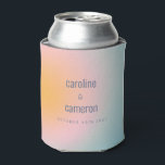 Rafraîchisseur Pour Canette Mariage céleste Pastel bleu rose pâle<br><div class="desc">Boho Celestial Pastel Bleu Rose Grainé Mariage peut refroidir</div>