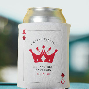Rafraîchisseur Pour Canette Mariage de carte de poker King & Queen of Diamonds