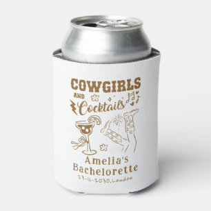 Rafraîchisseur Pour Canette Mariage de cocktails western Cowgirl dessinés à la
