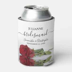 Rafraîchisseur Pour Canette Mariage de femme de chambre Élégant Rose rouge en 
