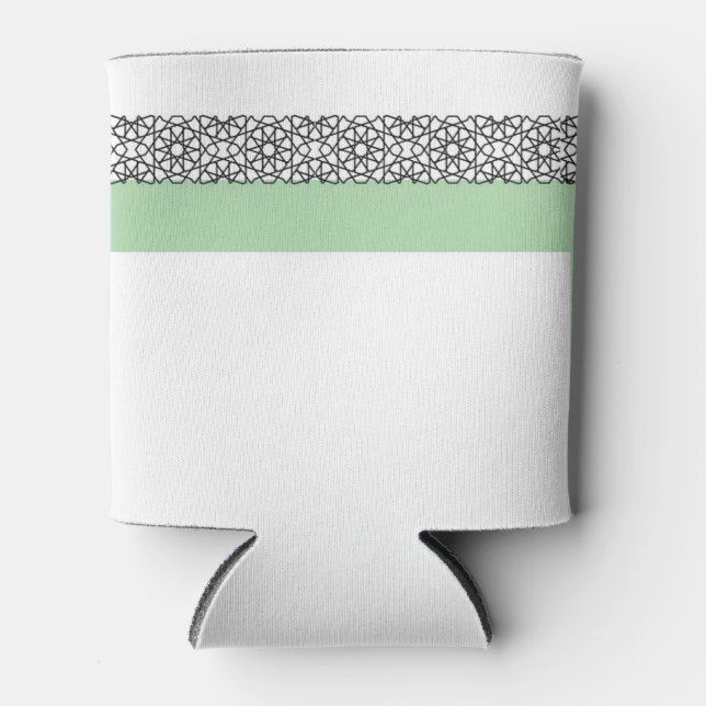 Rafraîchisseur Pour Canette Mariage de frontière géométrique islamique Turquoi (Devant)