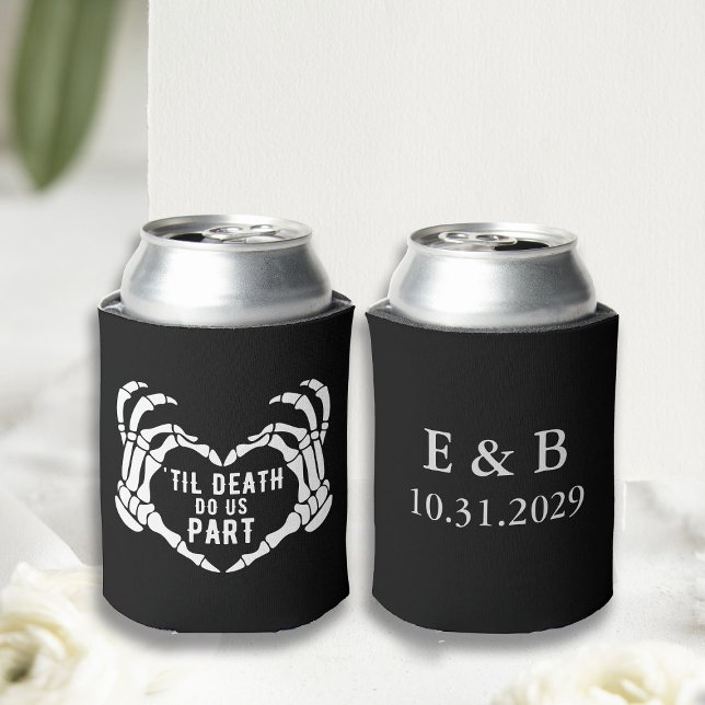 Rafraîchisseur Pour Canette Mariage de la mort de Black Til (Personalized Black Til Death Wedding Can Cooler
)