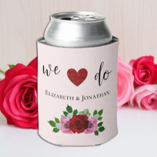 Rafraîchisseur Pour Canette Mariage de roses rouges et roses