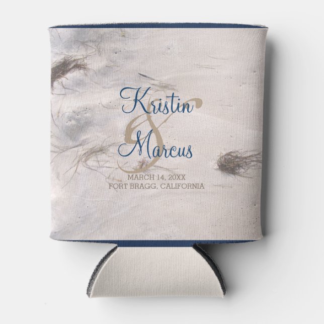 Rafraîchisseur Pour Canette Mariage de Sandy Beach (Devant)