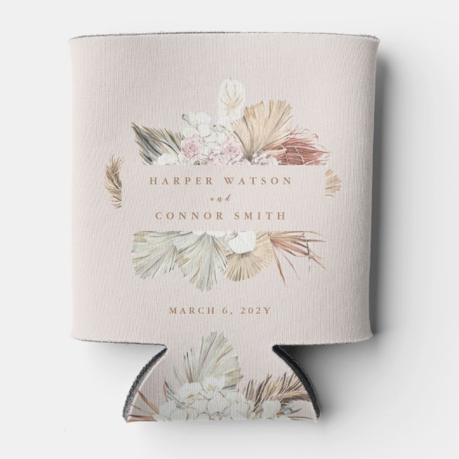 Rafraîchisseur Pour Canette Mariage d'herbe Wreath Pampas (Devant)