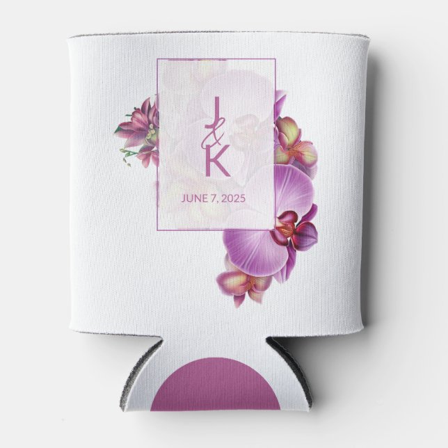 Rafraîchisseur Pour Canette Mariage d'orchidées florales (Devant)