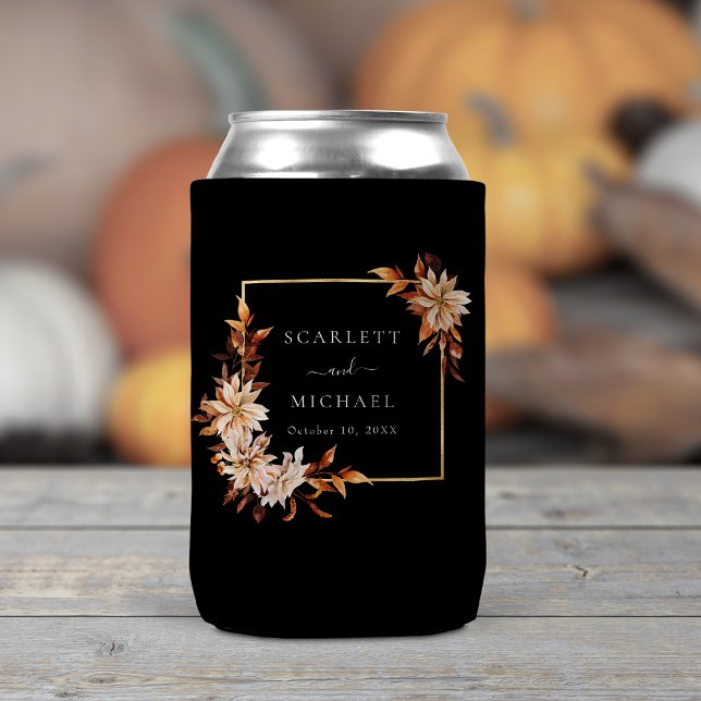 Rafraîchisseur Pour Canette Mariage élégant noir (Elegant Black Wedding Can Cooler
)