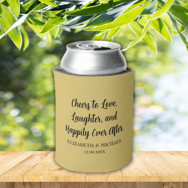 Rafraîchisseur Pour Canette Mariage élégant or encourage à l'amour (Gold Elegant Wedding Cheers to Love Can Cooler)