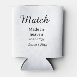 Rafraîchisseur Pour Canette Mariage fait au ciel nom date simple calligraphie