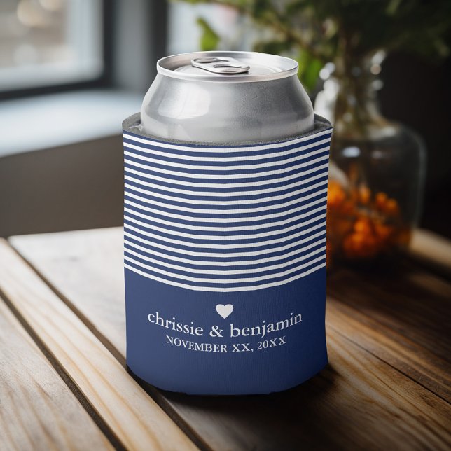 Rafraîchisseur Pour Canette Mariage Favoriser la mariée personnalisée Groom Da (Personalized Can Cooler - Add Your name for a great wedding anniversary party favor)