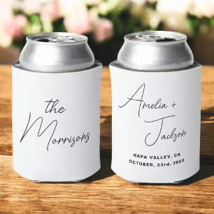 Rafraîchisseur Pour Canette Mariage Favoriser les noms minimalistes modernes