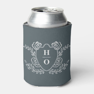 Rafraîchisseur Pour Canette Mariage Monogramme au Blason Vintage