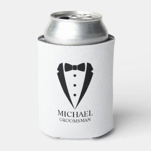 Rafraîchisseur Pour Canette Mariage noir Tuxedo Suit Groomsmen personnalisé