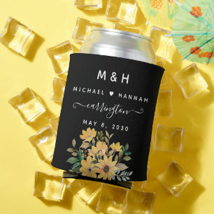 Rafraîchisseur Pour Canette Mariage personnalisé avant et arrière Fleur sauvag