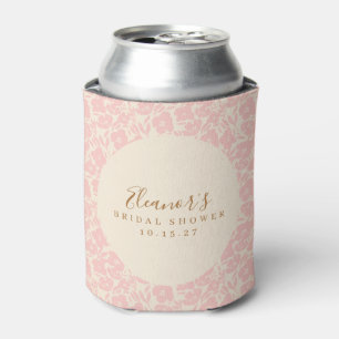 Rafraîchisseur Pour Canette Mariage personnalisé écriture florale rose vintage