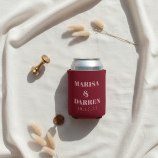 Rafraîchisseur Pour Canette Mariage personnalisé manuscrit rose Script