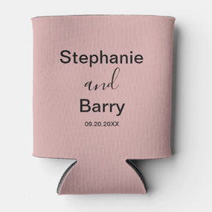 Rafraîchisseur Pour Canette Mariage personnalisé minimaliste rose poudré