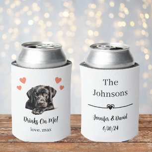 Rafraîchisseur Pour Canette Mariage pour animaux de compagnie Black Lab Person