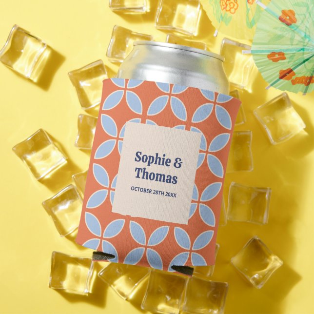 Rafraîchisseur Pour Canette Mariage rétro du milieu du siècle (Été in situ)