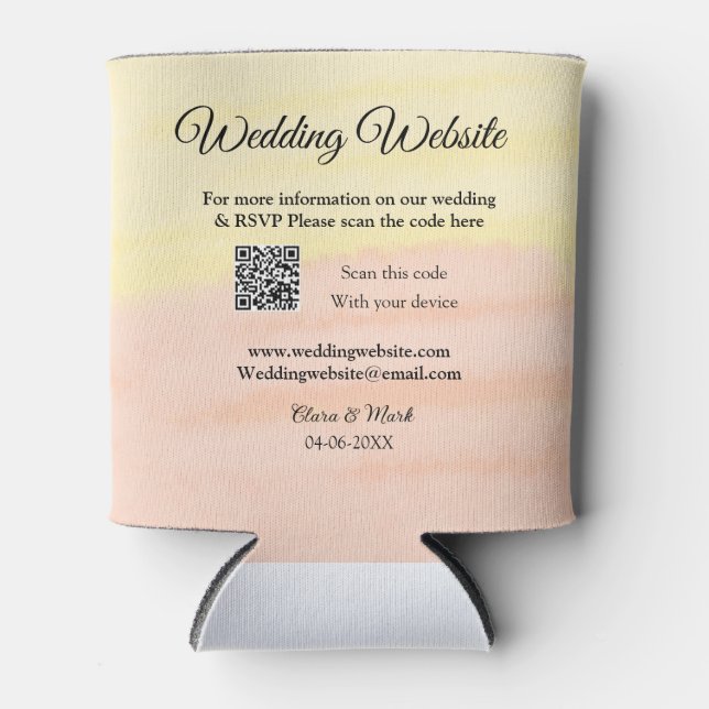 Rafraîchisseur Pour Canette Mariage site web ajouter Q R code scanner ajouter  (Devant)
