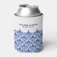 Marine Bleu Et Blanc Élégant Lacy Damas
