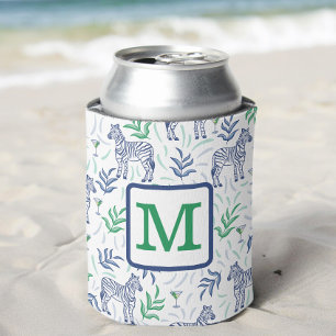 Rafraîchisseur Pour Canette Martini Zèbre Prépa Vert Monogramme Blanc