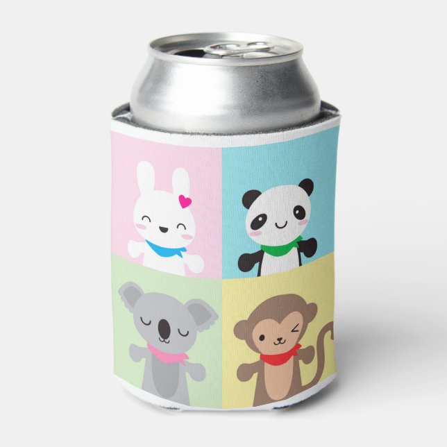 Rafraîchisseur Pour Canette Mascottes d'animaux Super Cute Kawaii (Can devant)