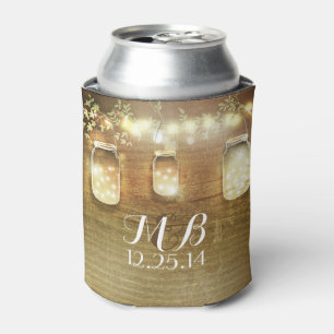 Rafraîchisseur Pour Canette Mason Jars Éclairage à cordes Barre Rustique Bois