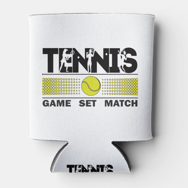 Rafraîchisseur Pour Canette Match de jeu de tennis (Devant)