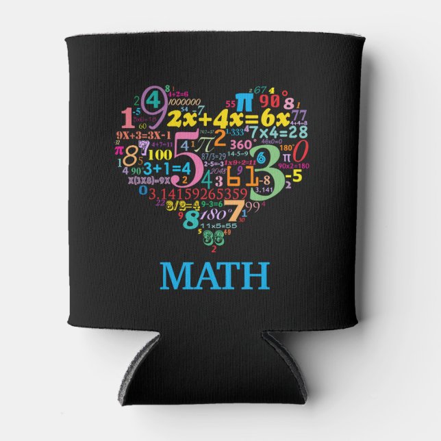 Rafraîchisseur Pour Canette Math du cœur (Devant)