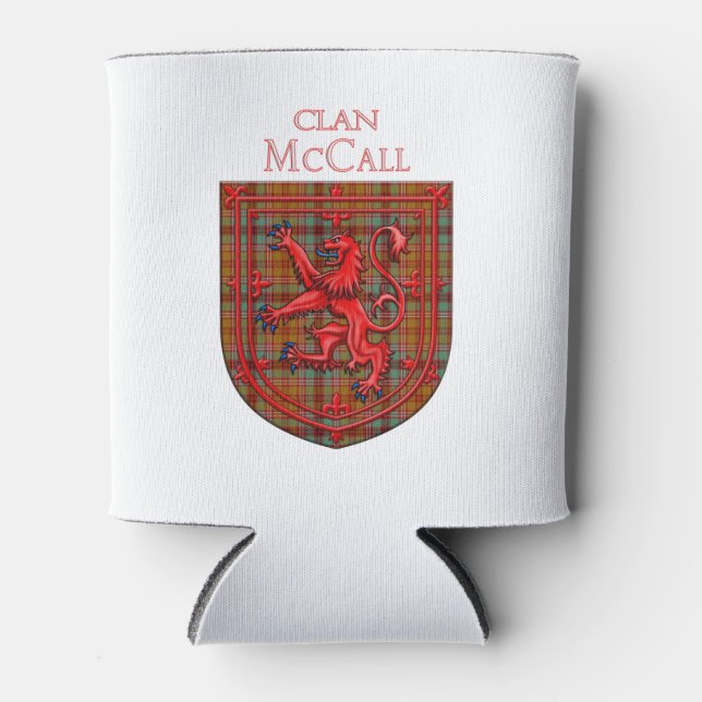 Rafraîchisseur Pour Canette McCall Tartan Scottish Plaid Lion Rampant (Devant)