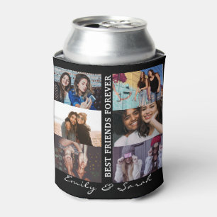 Rafraîchisseur Pour Canette Meilleur Ami pour toujours Personnalisé 6 Collage