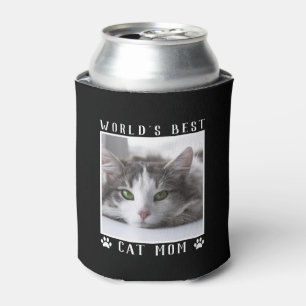 Rafraîchisseur Pour Canette Meilleur Chat Maman Empreintes de pattes Photo sur