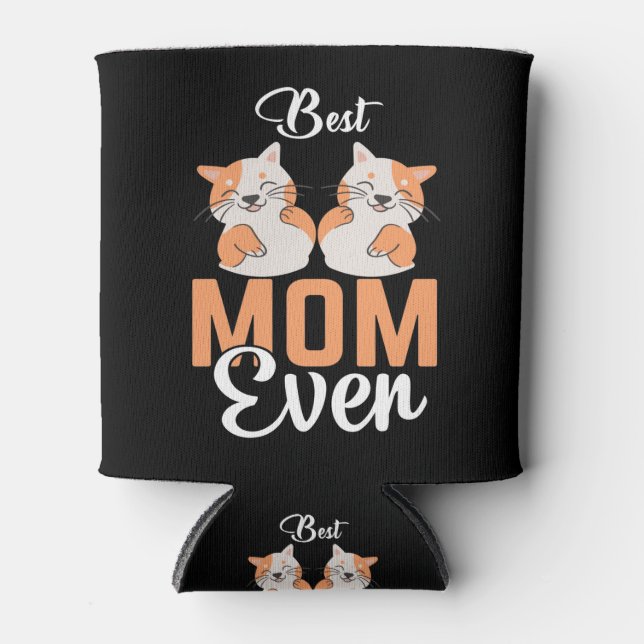 RAFRAÎCHISSEUR  POUR CANETTE MEILLEUR CHAT MOM JAMAIS PEUT COOLER (Devant)