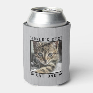 Rafraîchisseur Pour Canette Meilleur Chat Papa Empreintes de pattes Pet Photo 