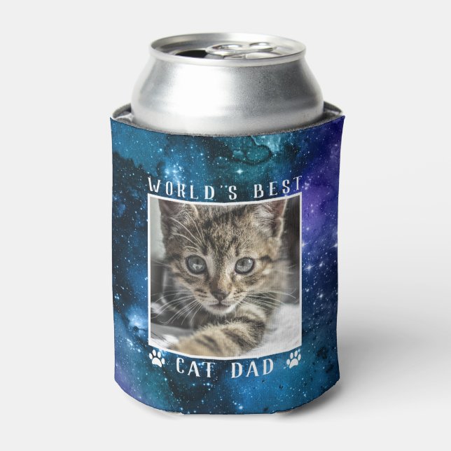 Rafraîchisseur Pour Canette Meilleur Chat Papa Empreintes de pattes Space Pet  (Can devant)
